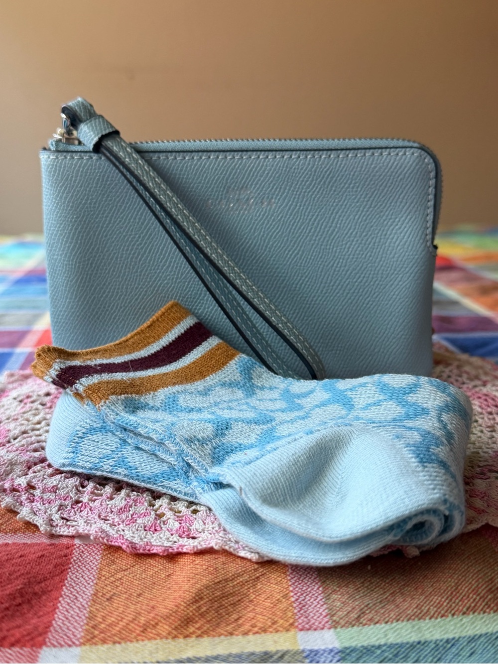🩵🧦🩵 COACH WRISTLET AND SOCK BUNDLE 🩵🧦🩵 NWT 🩵🧦🩵